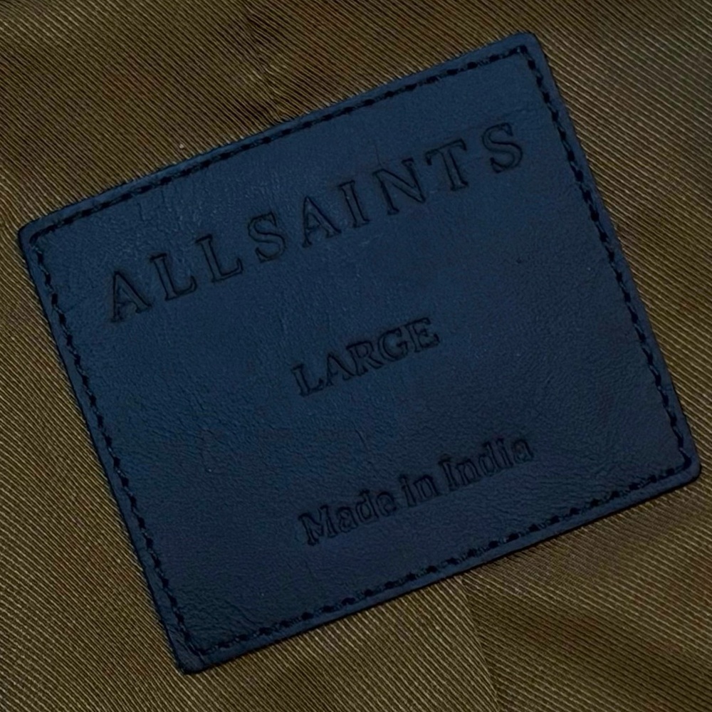 ALLSAINTS Reed Cropped Leather Trench Coat - Picture 4 of 5